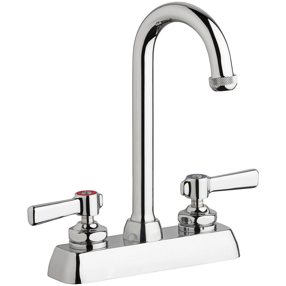 Chicago Faucets W4DGN1AE1369ABCP DeckMounted Faucet with 4" Fixed