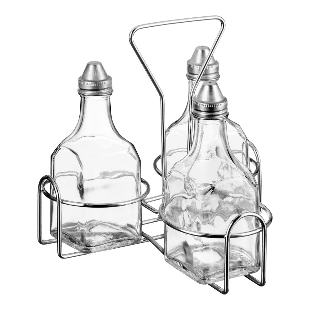 Choice Wire Caddy with (3) 6 oz. Cruets