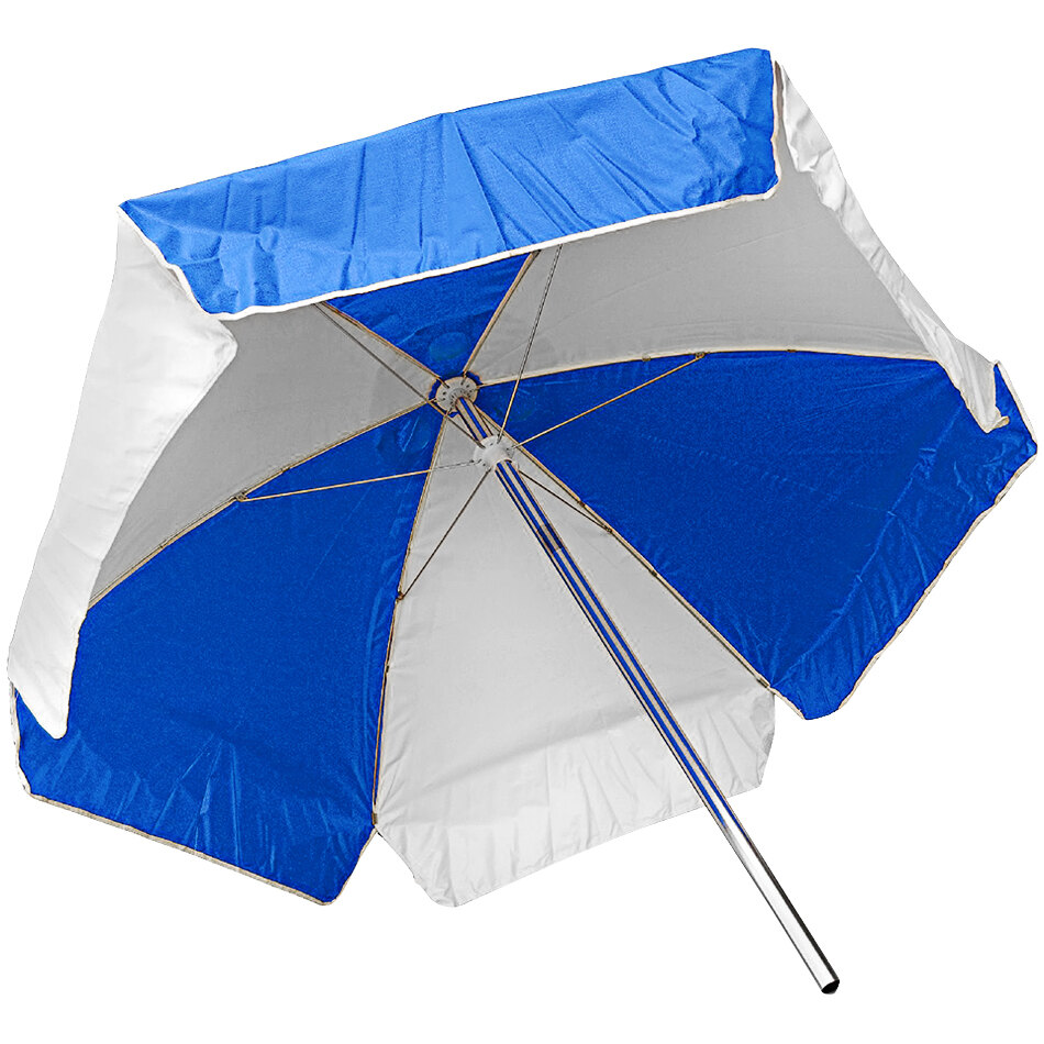 Kemp USA 6' Royal Blue and White Umbrella 12002ROY/WHI