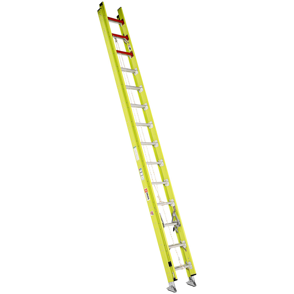 Bauer Ladder Bauer Corporation FiberLite NextGen Type 1AA 28' Yellow Professional ...