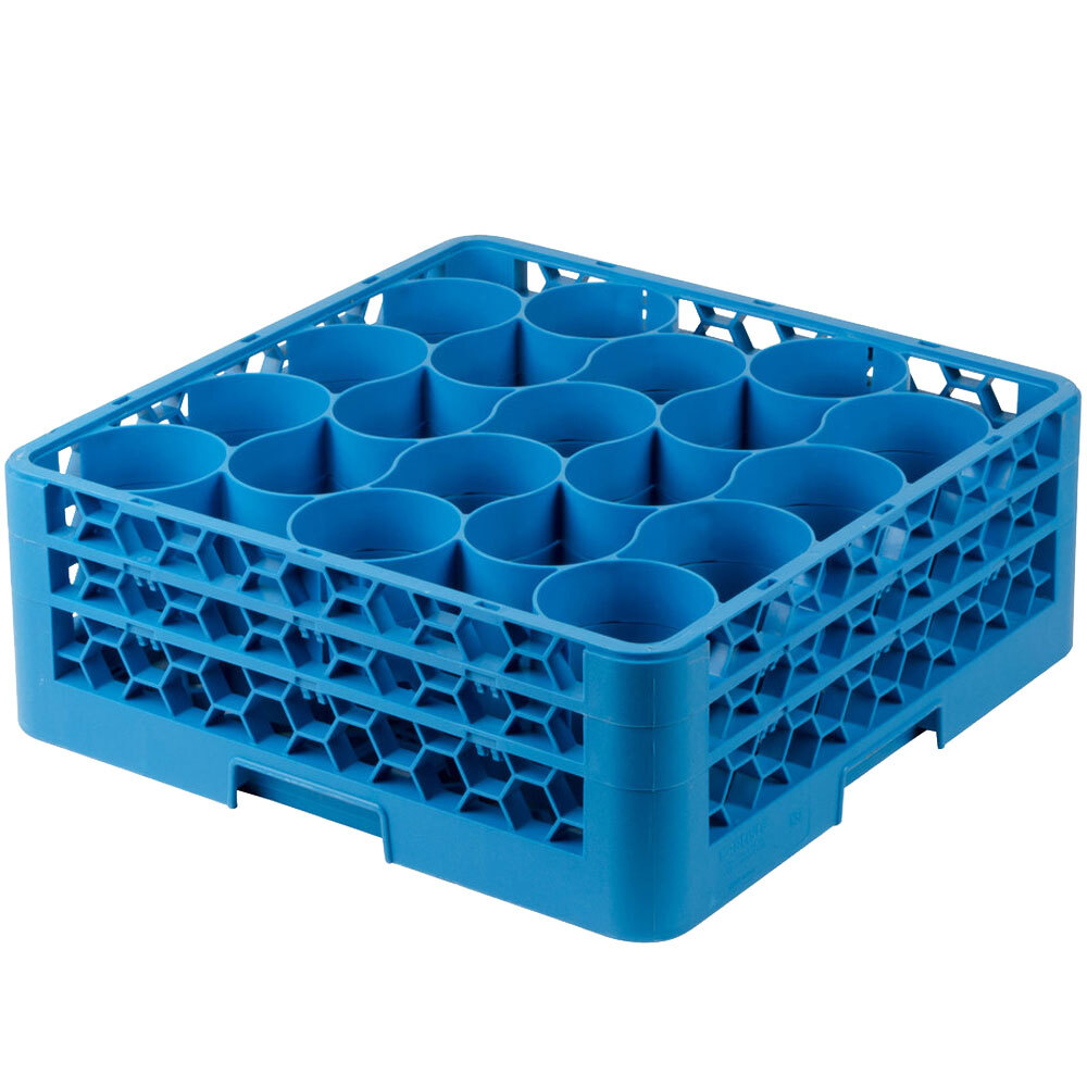 Carlisle RW20-114 OptiClean NeWave 20 Compartment Glass Rack with  Extenders
