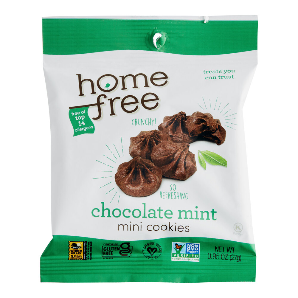 Homefree GlutenFree Mini Chocolate Mint Cookies 0.95 oz. 30/Case