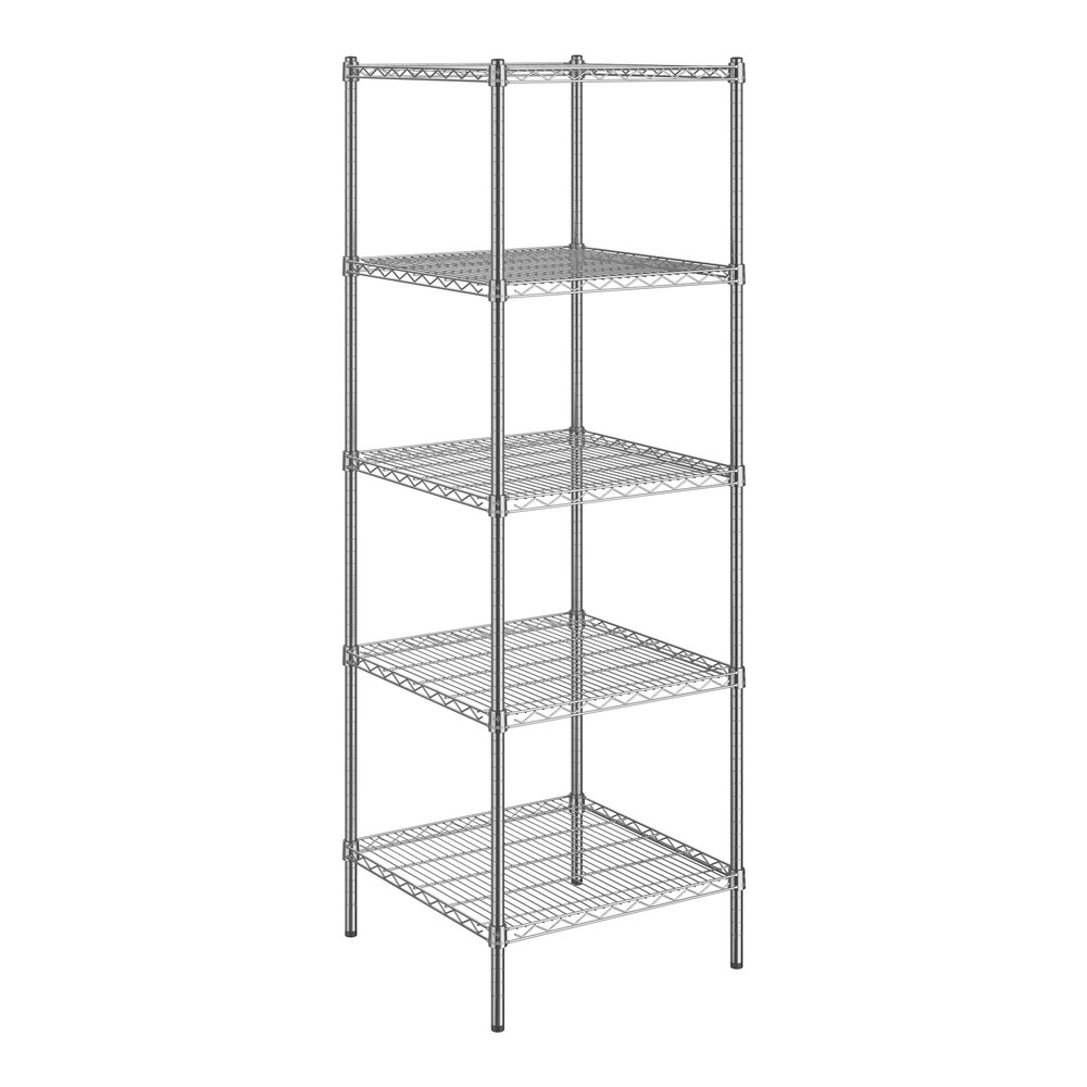 Steelton 24" x 24" NSF Chrome 5Shelf Kit with 72" Posts