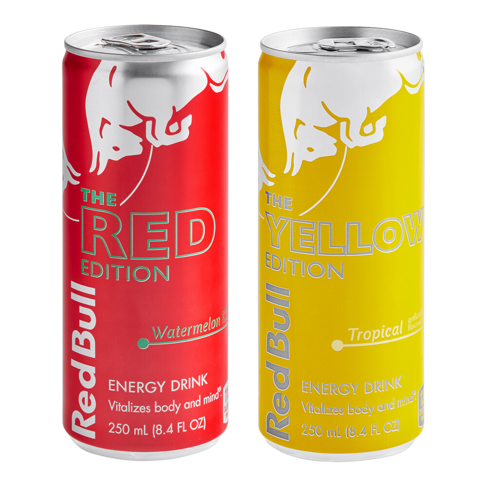 Red Bull Watermelon and Tropical Assorted Variety Energy Drink 8.4 fl