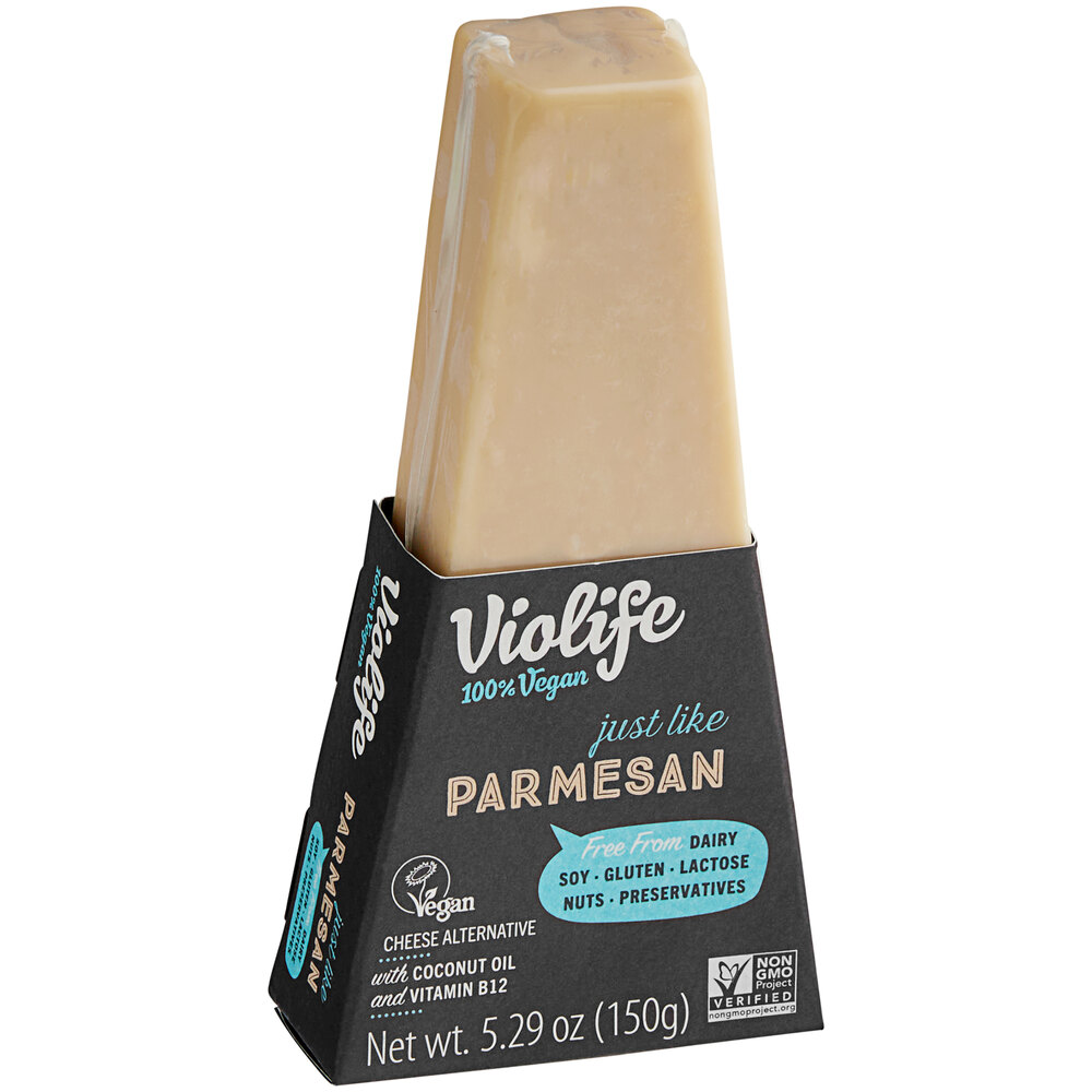 Violife Just Like Parmesan Vegan Cheese Wedge 5.29 oz. 7/Case