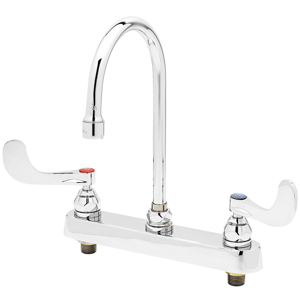 T&S B1139 Deck Mount Workboard Faucet with 5 3/4" Swivel Gooseneck