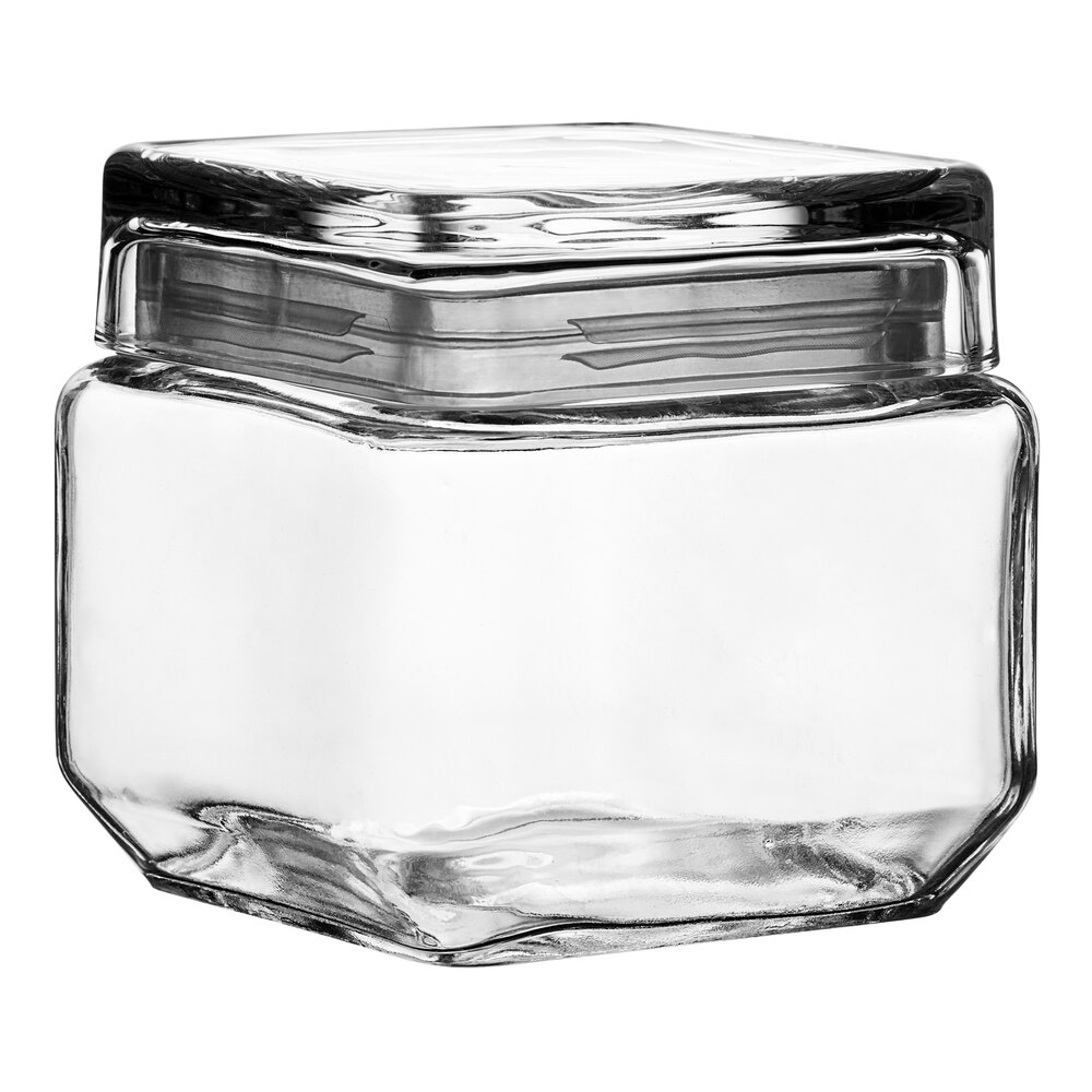 Anchor Stackable Square Glass Jar
