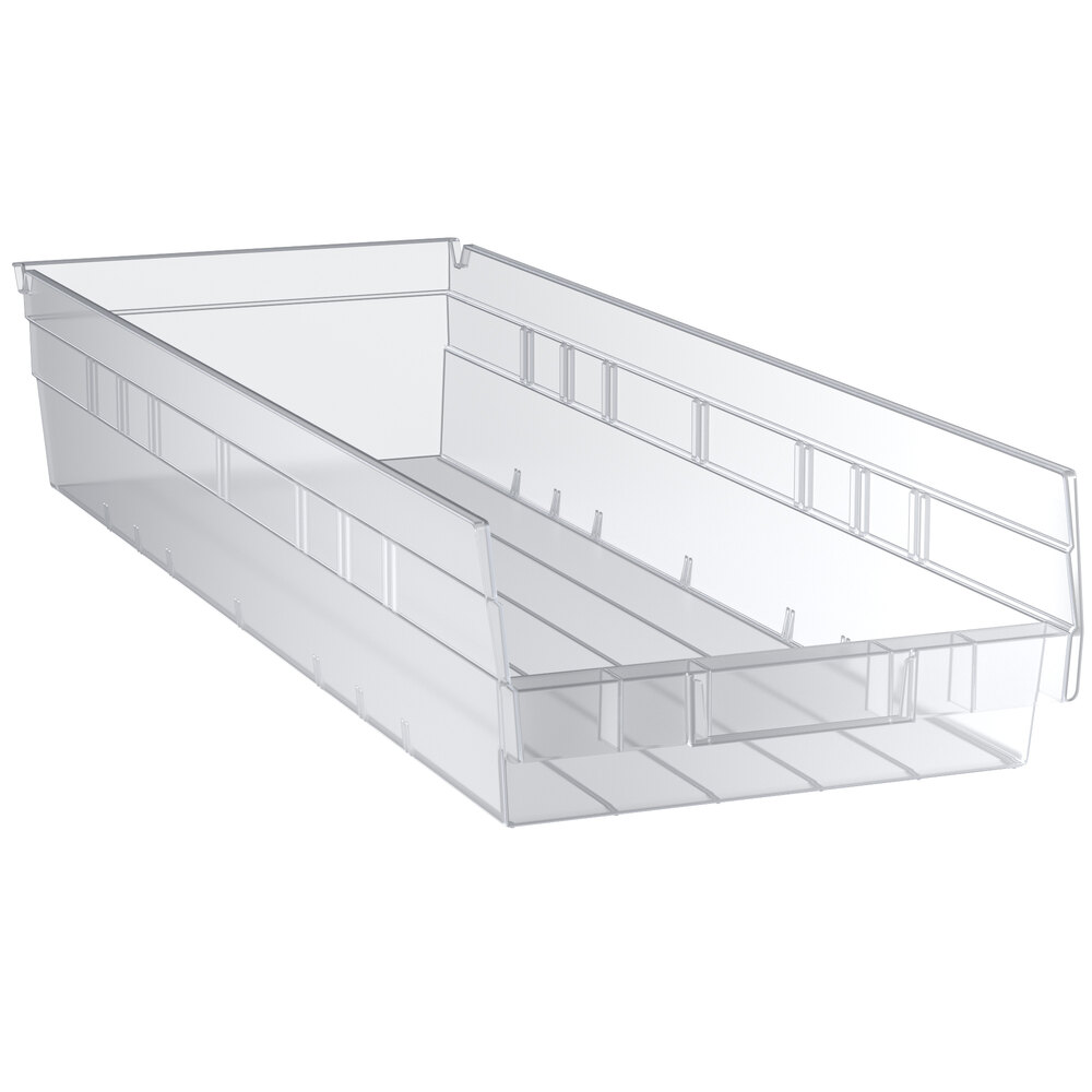 Regency Clear Shelf Bin, 23 5/8 inch x 8 3/8 inch x 4 inch