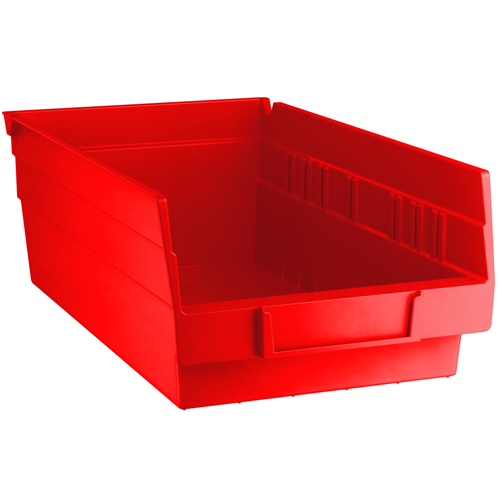 Regency Red Shelf Bin, 11 5/8 inch x 6 5/8 inch x 4 inch