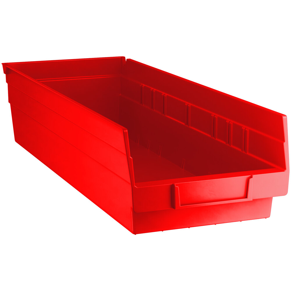 Regency Red Shelf Bin, 17 7/8 inch x 6 5/8 inch x 4 inch