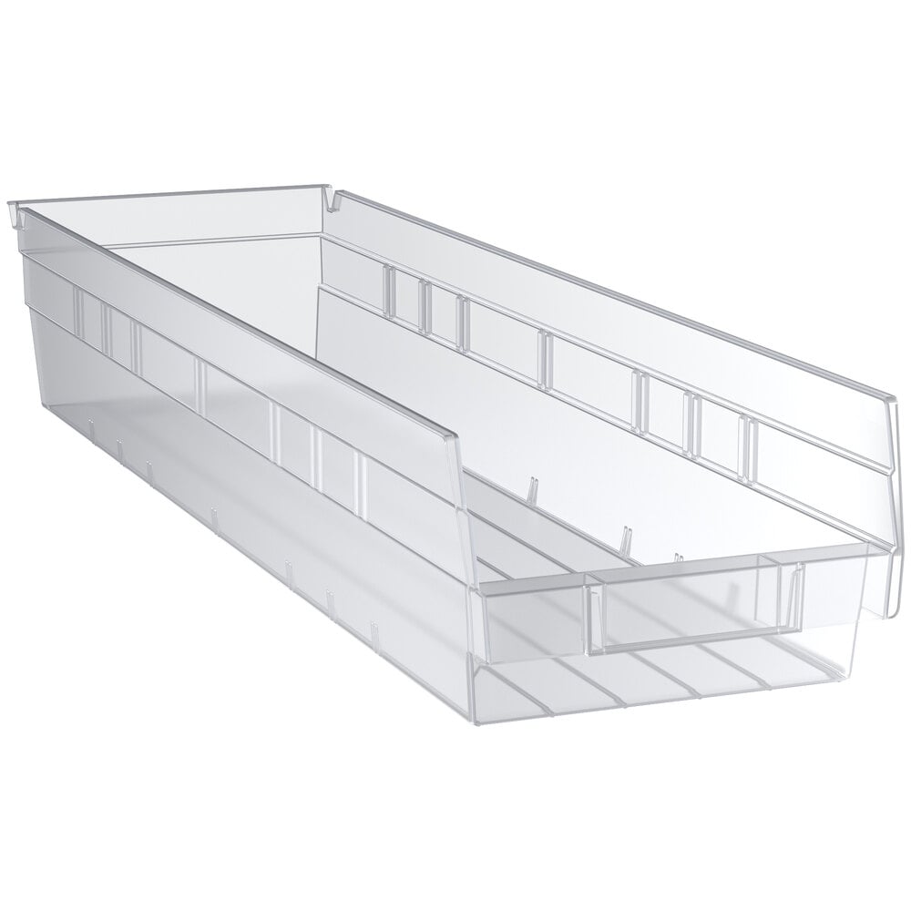 Regency Clear Shelf Bin, 23 5/8 inch x 6 5/8 inch x 4 inch