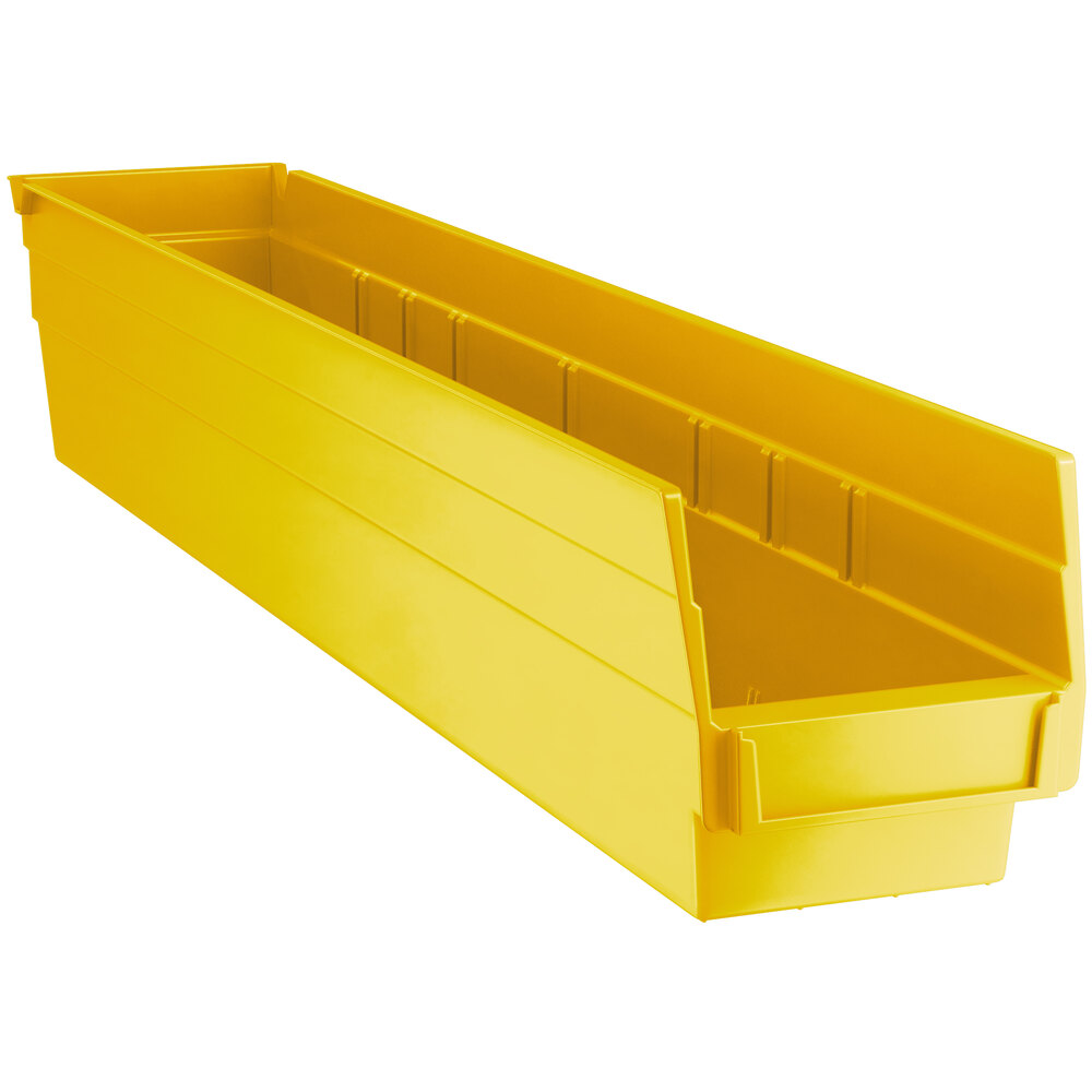Regency Yellow Shelf Bin, 23 5/8 inch x 4 1/8 inch x 4 inch