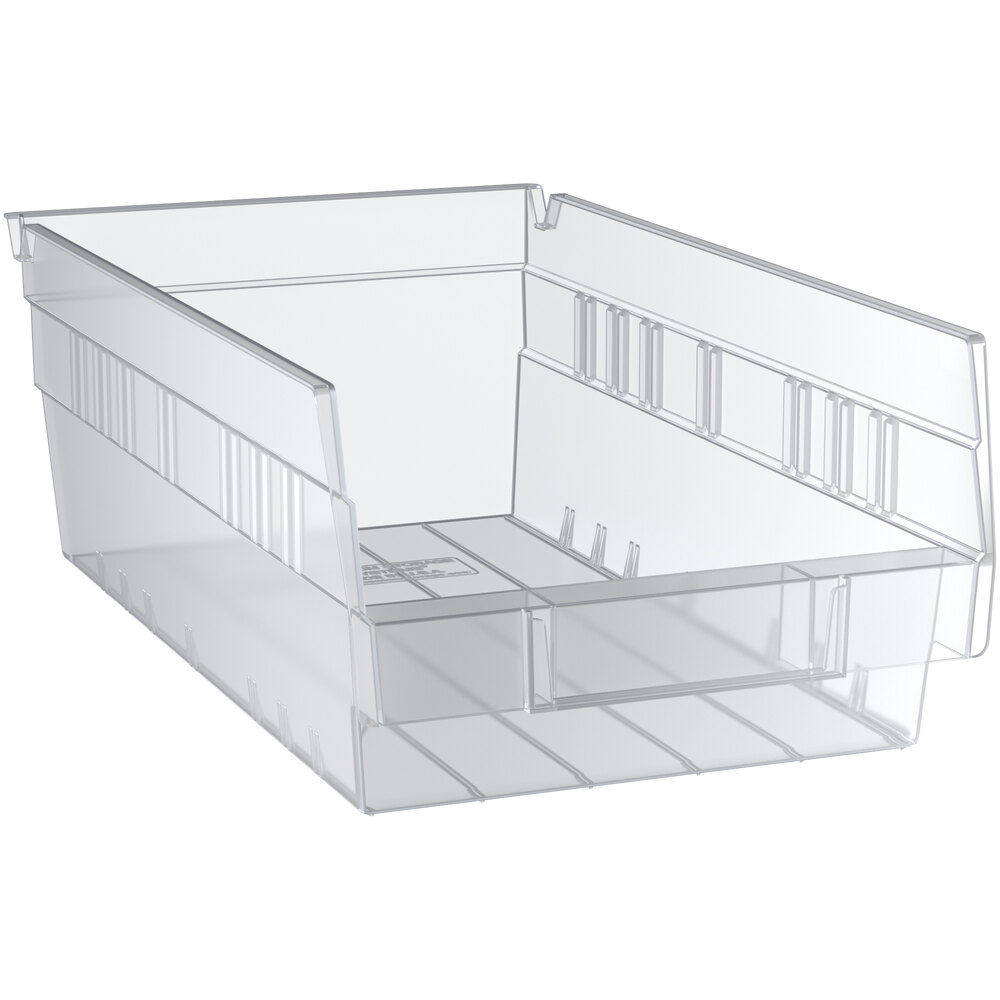 Regency Clear Shelf Bin, 11 5/8 inch x 6 5/8 inch x 4 inch