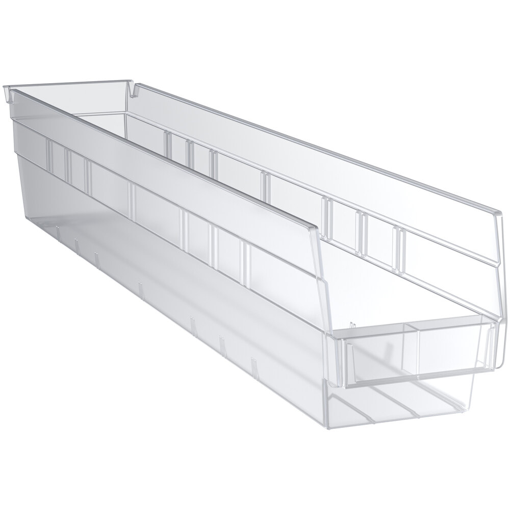 Regency Clear Shelf Bin, 23 5/8 inch x 4 1/8 inch x 4 inch