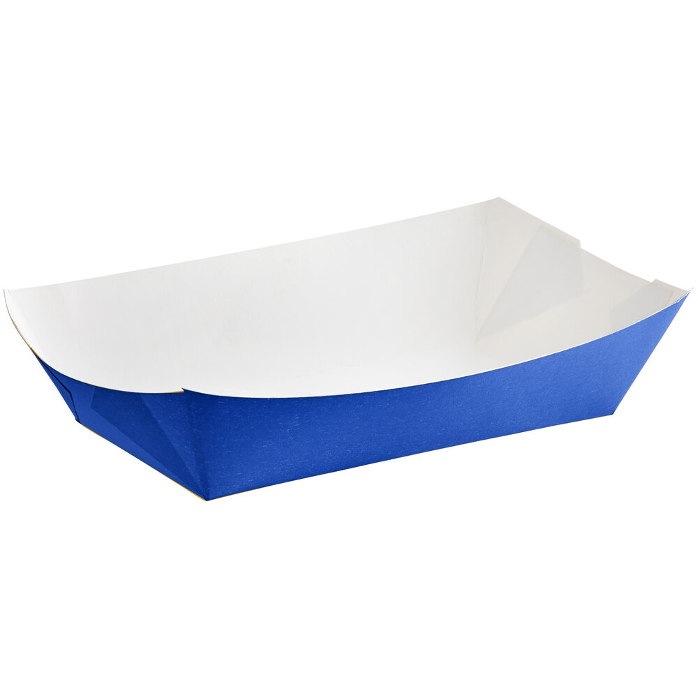 500 5 lb. Solid Blue Paper Food Tray 500/Case