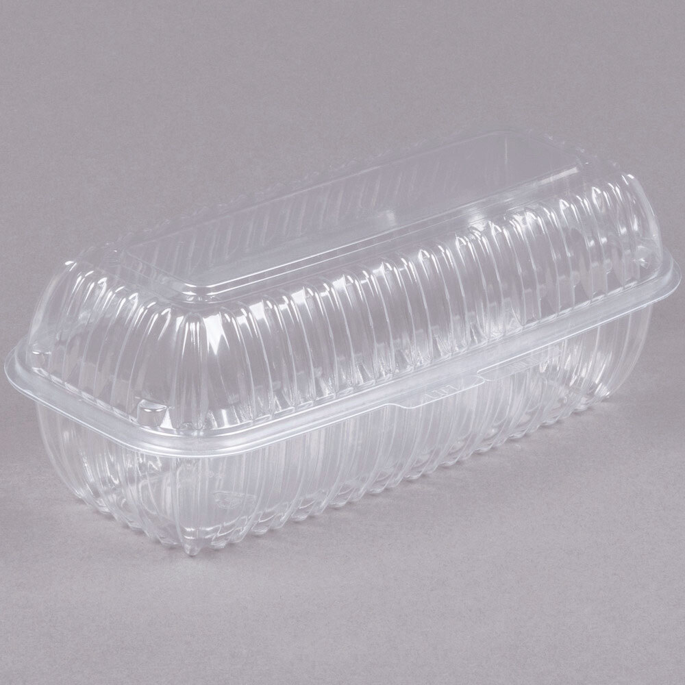 Safe-T-Fresh® 40 oz Clear Hinged Salad/Sandwich Containers - 9 1/8L x 4  7/8W x 3H