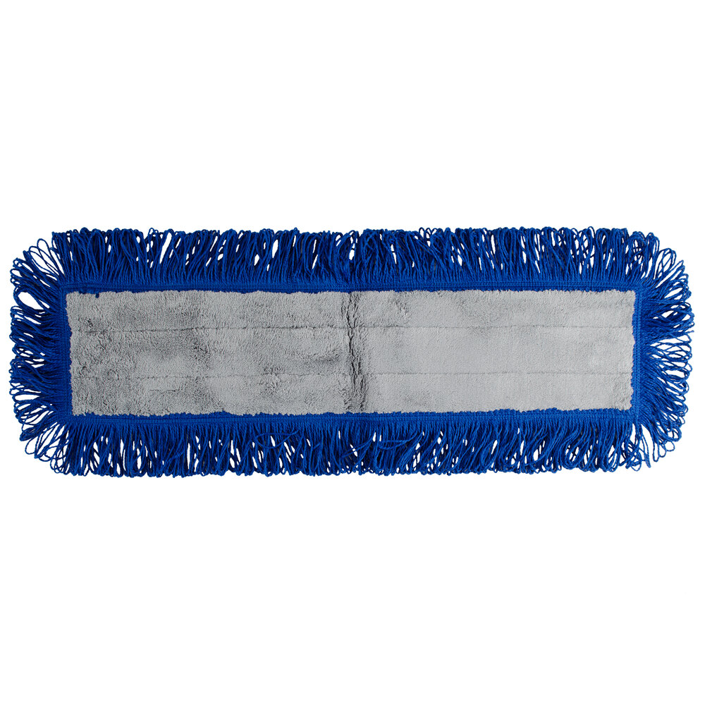 24" Yellow Microfiber Dry Pocket Dust Mop with Canvas Back