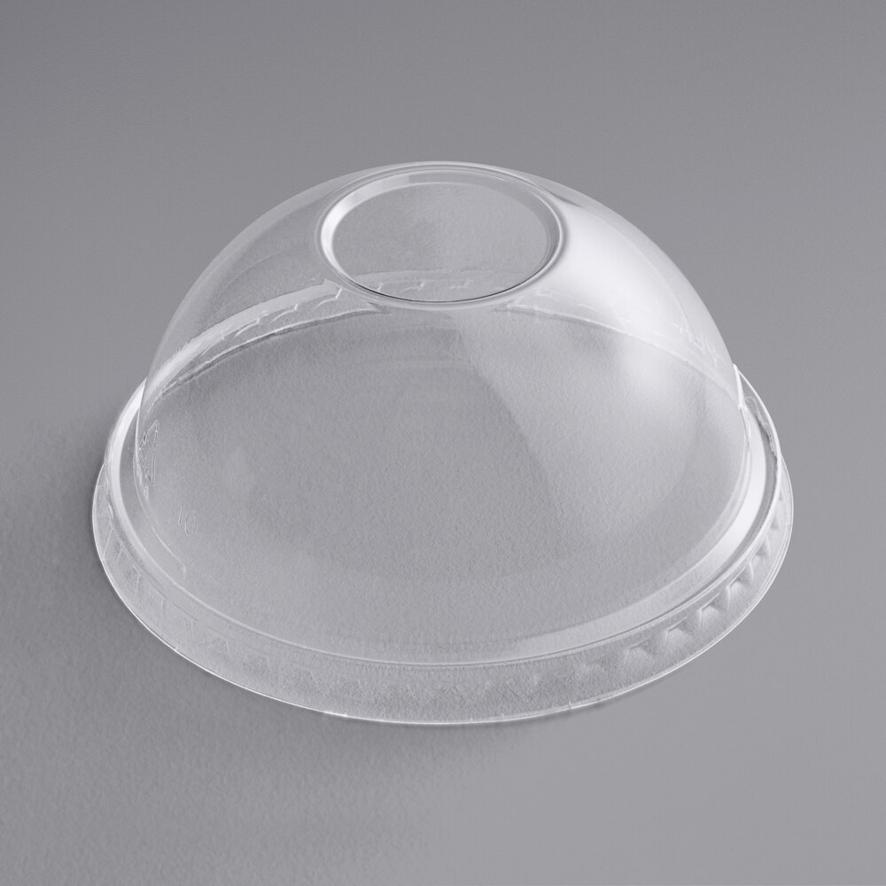World Centric 9Q-24 oz. PLA Plastic Compostable Cold Cup Dome Lid With ...