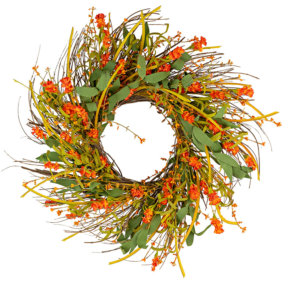 Kalalou 24 1/2" Artificial Autumn Wreath 2/Case