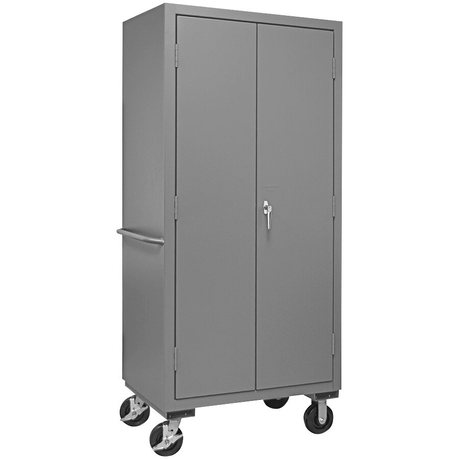 Durham Mfg 14 Gauge 36" x 24" x 81" 4Shelf Steel Mobile Storage 3501MBLP4S95