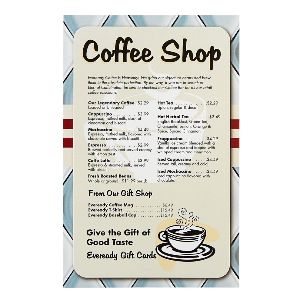 Menu Corners Choice 5 1/2