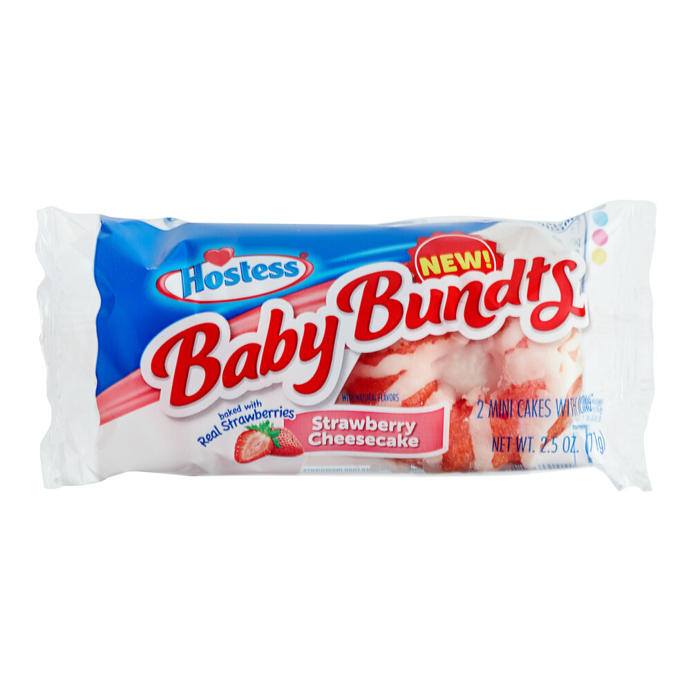 Hostess Baby Bundts Single Serve Strawberry Cheesecake Flavored Cake 2