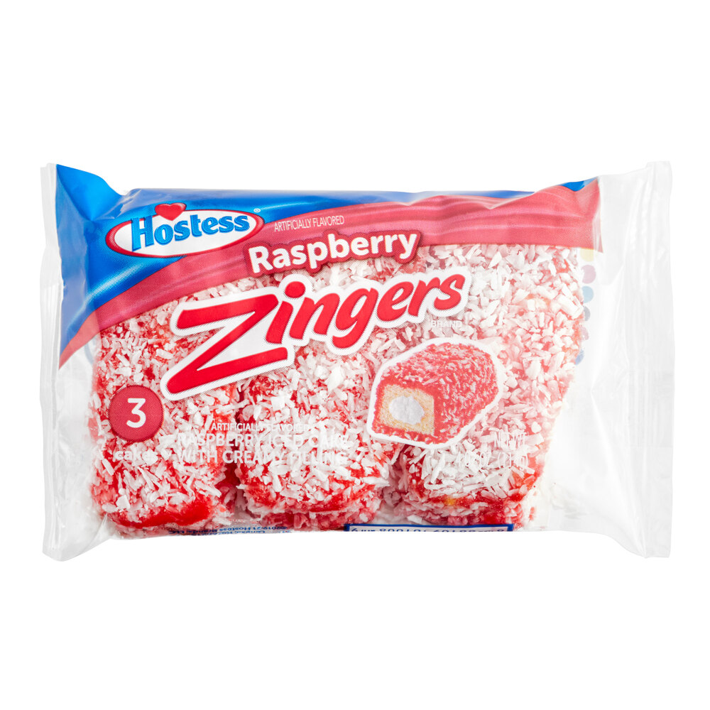 Hostess Zingers Single Serve Raspberry Cake 3Count 4.02 oz. 36/Case