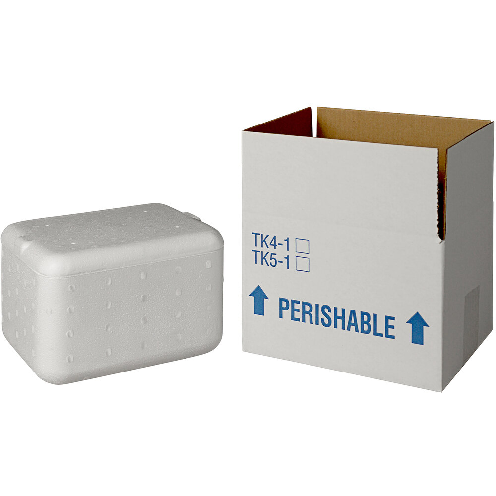 Insulated Shipping Box with Foam Cooler 8 3/4" x 6 7/8" x 4 1/2" 1