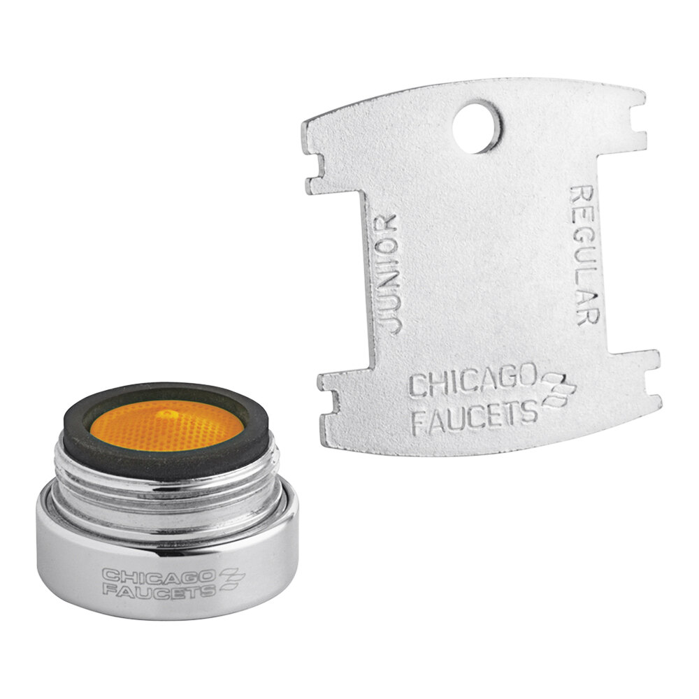 Chicago Faucets E34VPJKABCP 1.5 GPM Softflo Aerator with Vandal Outlet Key