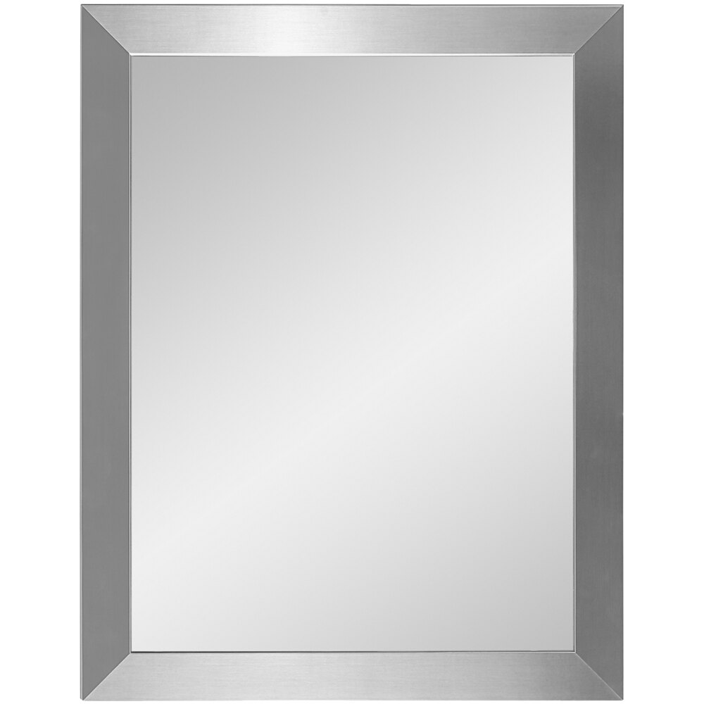 BrandtWorks Stainless Steel Brushed Silver Finish Mirror
