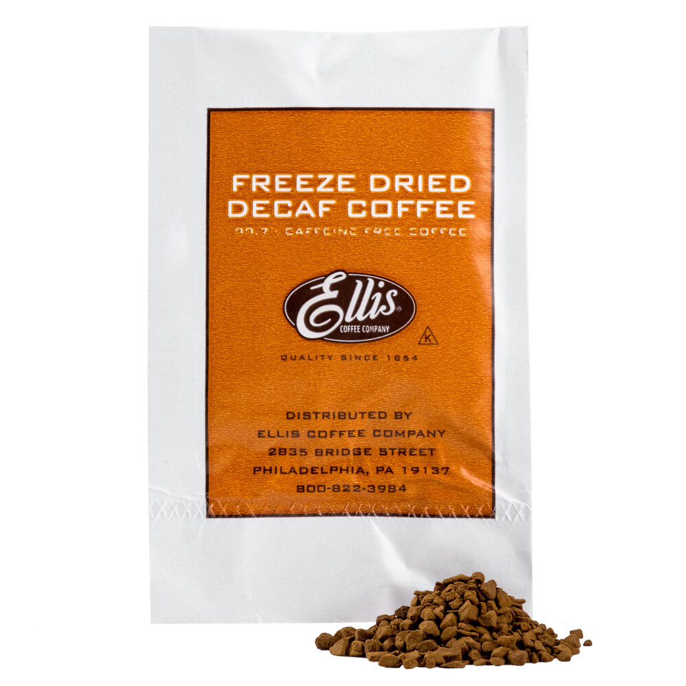 Ellis Freeze Dried Instant Decaf Coffee Packet 100/Box