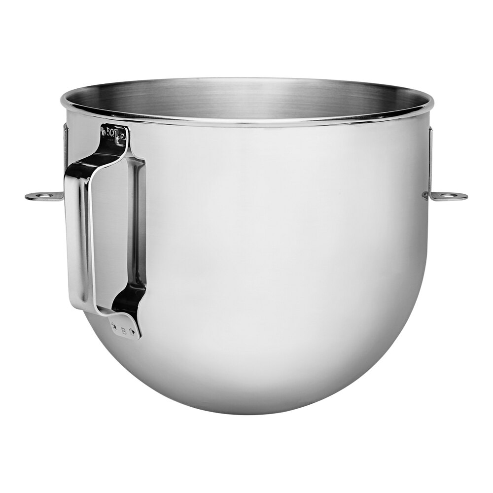 KitchenAid K5ASB 5 Qt. Stainless Steel Mixing Bowl with Handle for Bowl