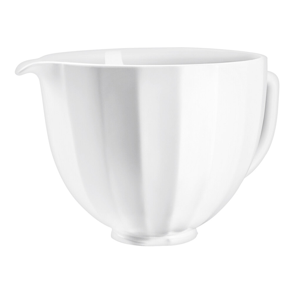 KitchenAid KSM2CB5PWS 5 Qt. White Shell Ceramic Mixing Bowl with Handle