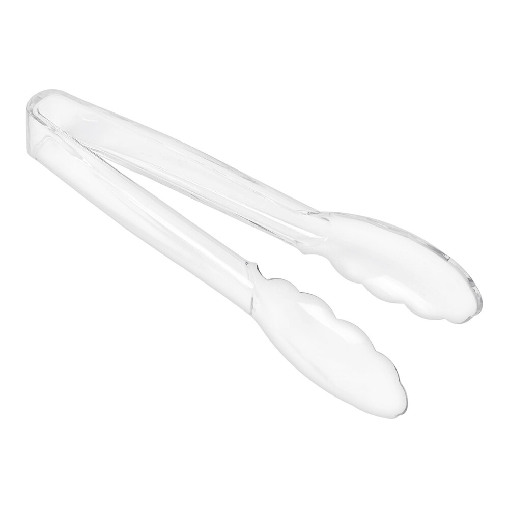 Elite Global Solutions 9 1/2" Clear Polycarbonate Utility Tongs M9TC