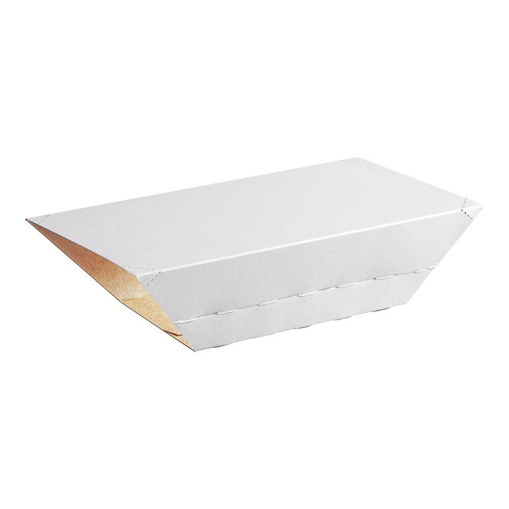 Carnival King White Kraft Paper Food Sleeves for 3 lb. Food Trays - 250/Case