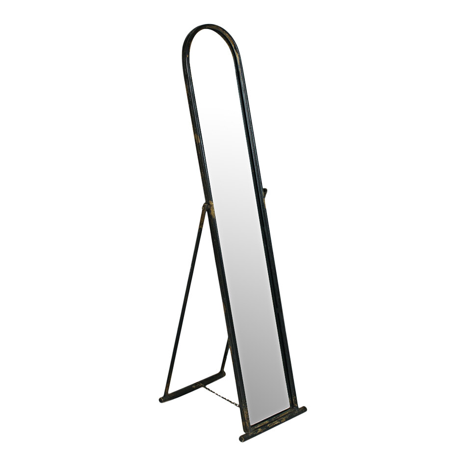 Kalalou 13" x 55 1/2" Floor Mirror with Metal Frame and Kickstand