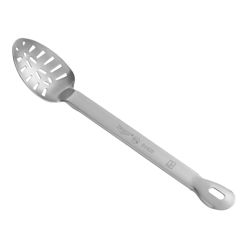 Vollrath 64408 Jacob's Pride® 15 Heavy-Duty One-Piece Slotted Stainless Spoon