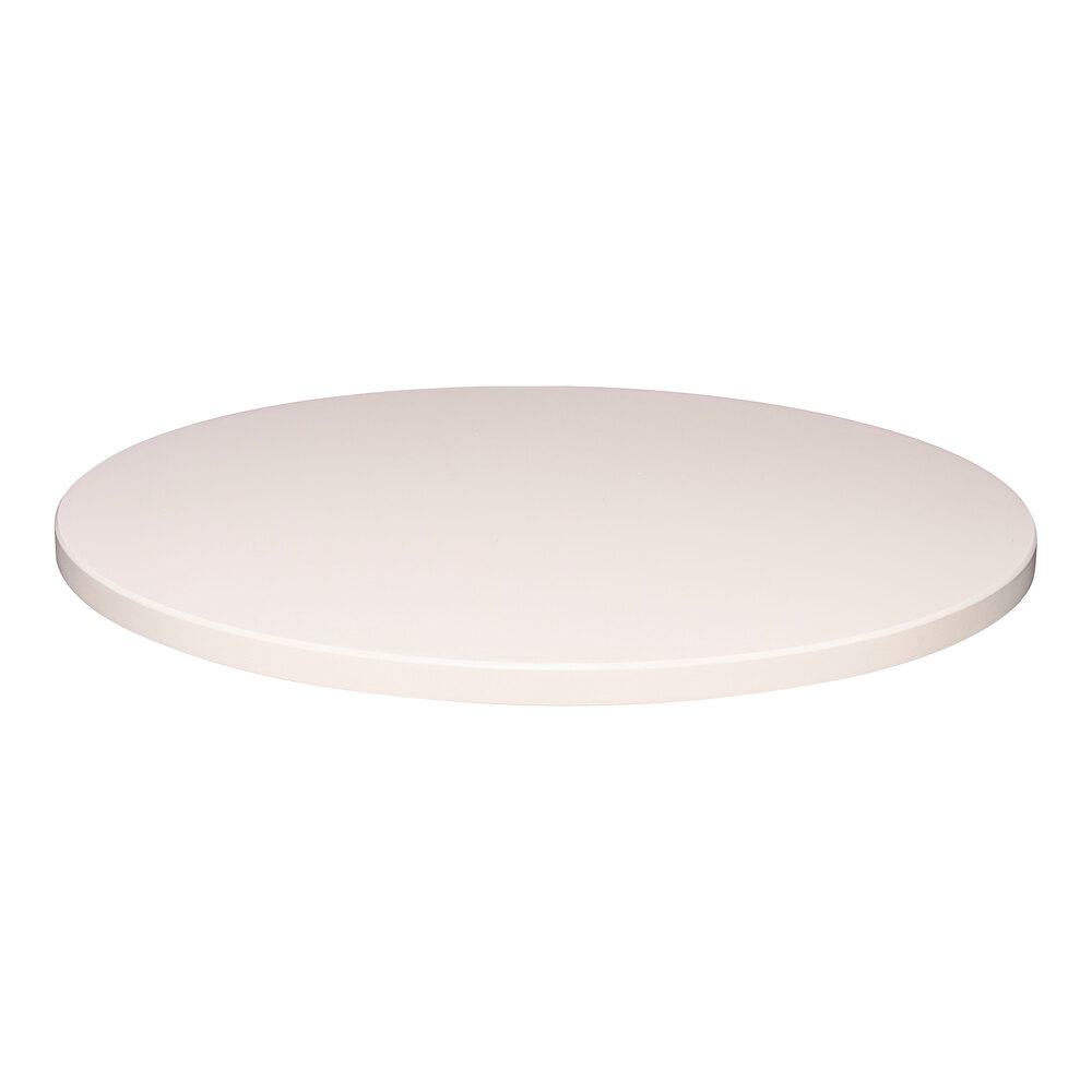 Perfect Tables 24" Indoor Round Microtexture Polar White Table Top