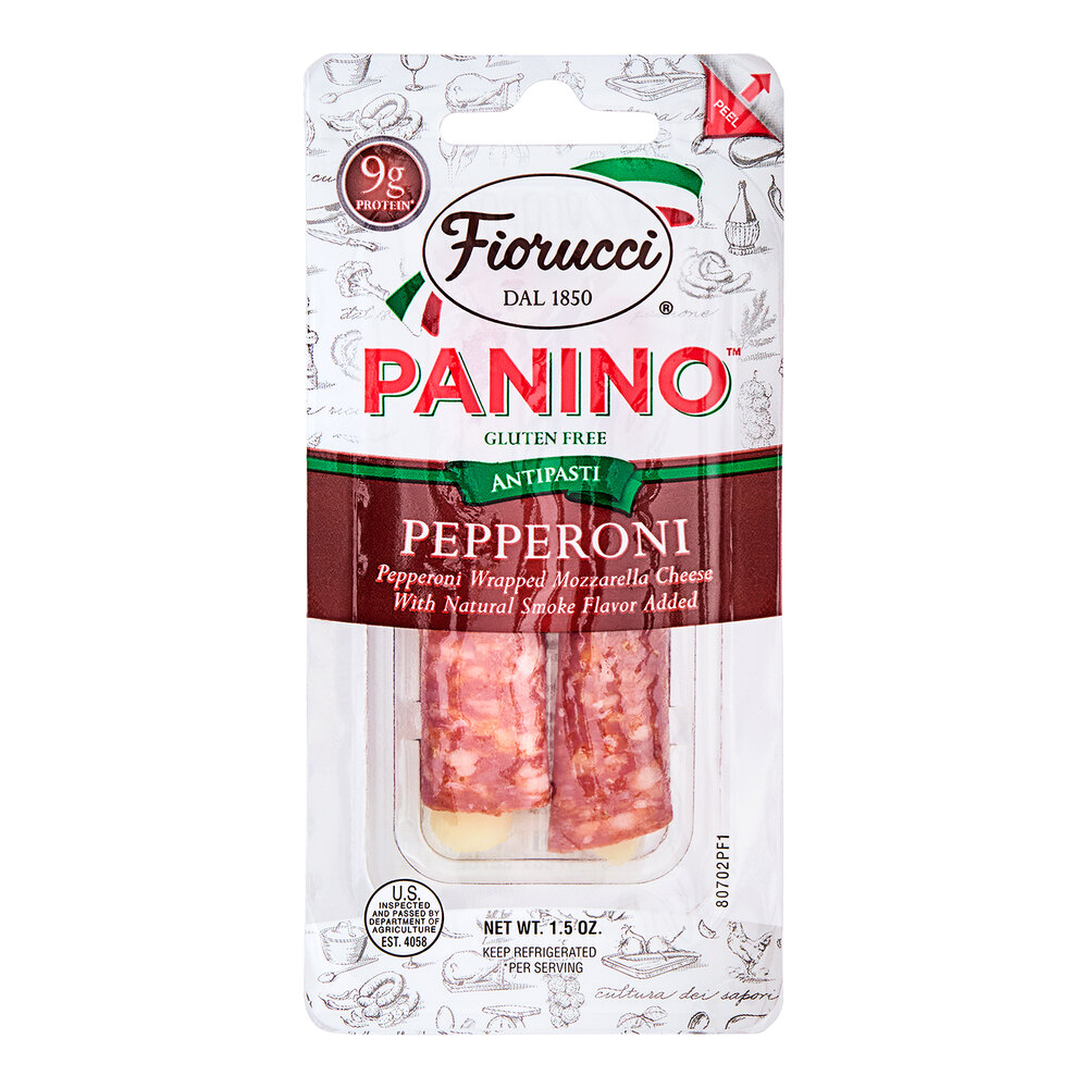 Fiorucci Foods Pepperoni & Mozzarella Panino 1.5 oz. - 16/Case