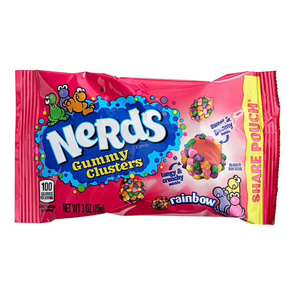 Nerds® Gummy Clusters 3 oz. Pouch - 48/Case