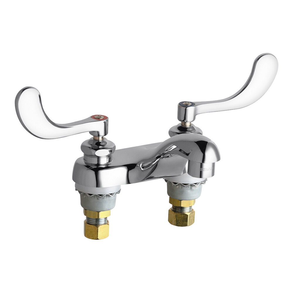 Chicago Faucets 802V317ABCP 2.2 GPM DeckMounted Faucet with 4" Cast