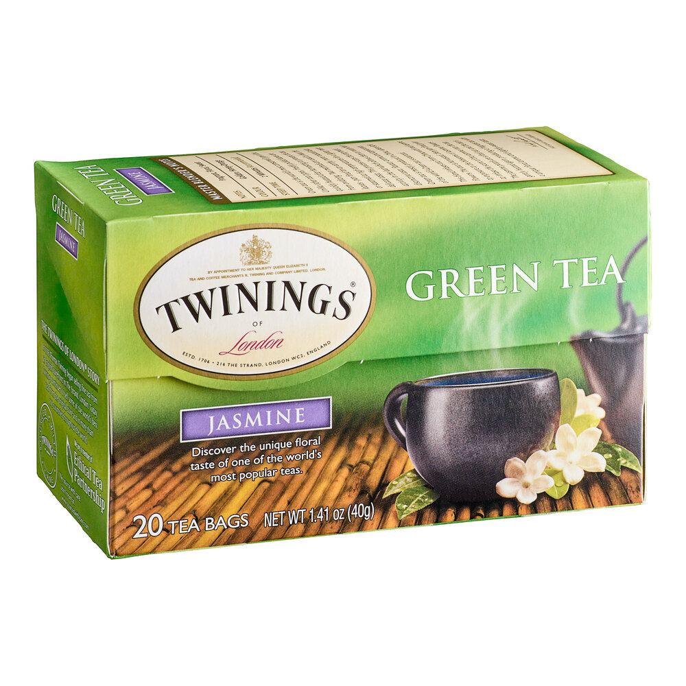 Twinings Green Tea with Jasmine Tea Bags 20/Box