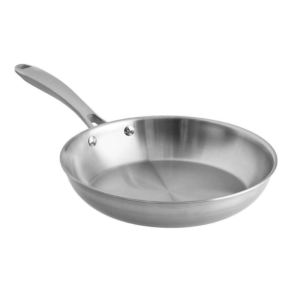 10 Inch Natural Finish Aluminum Frying Pan, Fry Pan, Commercial Grade - NSF  Certified