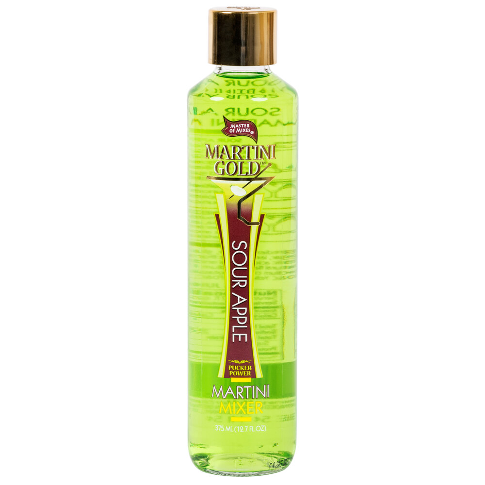 Master of Mixes Martini Gold Sour Apple Martini Mix 375 mL Bottle