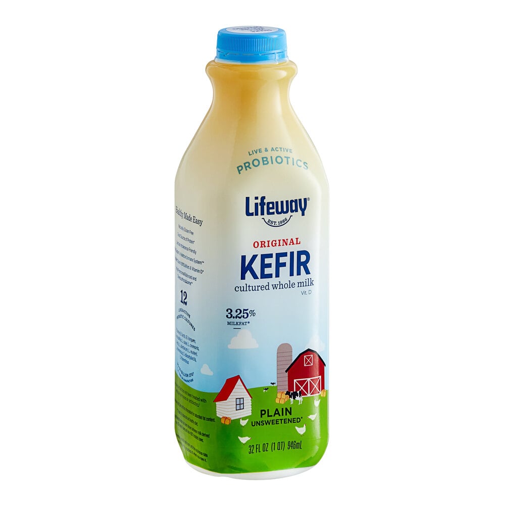 Lifeway Original Plain Kefir 32 fl. oz. - 6/Case