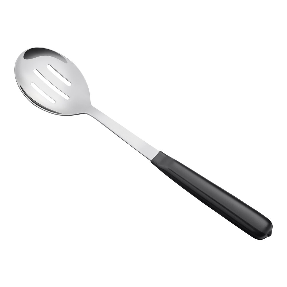 Vollrath 12" Stainless Steel Slotted Basting Spoon with Black Kool