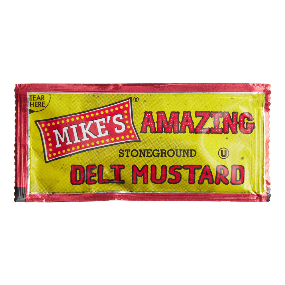 Mike's Amazing Stoneground Deli Mustard Packet 9 Gram 500/Case