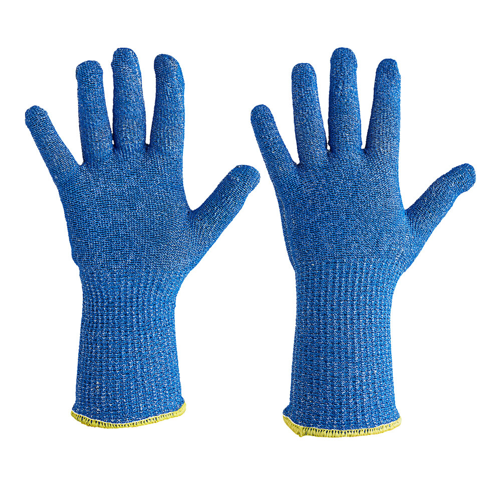 Ansell HyFlex 72400 Blue MediumDuty Knitted Gloves with Fiberglass