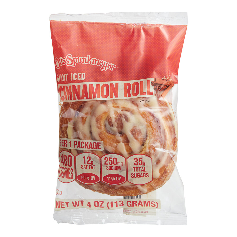 Otis Spunkmeyer Individually Wrapped Cinnamon Roll 4 oz. 48/Case