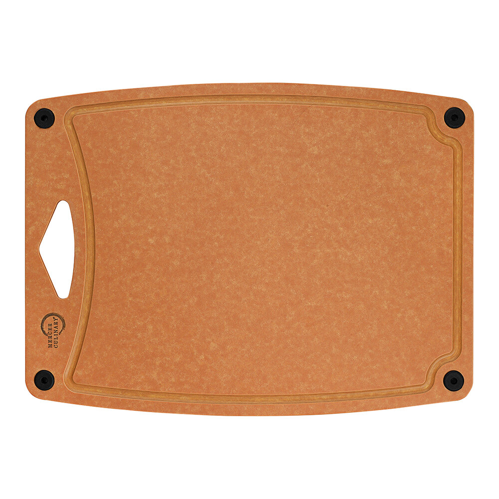 Mercer Culinary 17 1/4" x 11 3/4" x 1/4" Composite Cutting Board with Silicone Grips and Juice Groove
